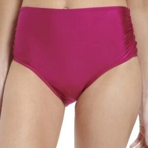 🆕 Calvin Klein Swim Bottom Womens XL Pink High Waist Fold Down Bikini NEW NWT